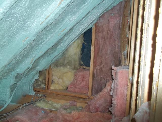 Spray Foam Installed In Side Attic