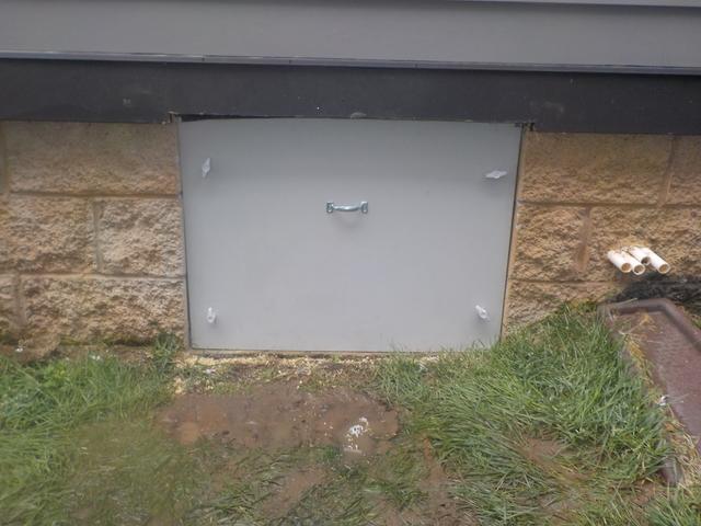 New crawl space door