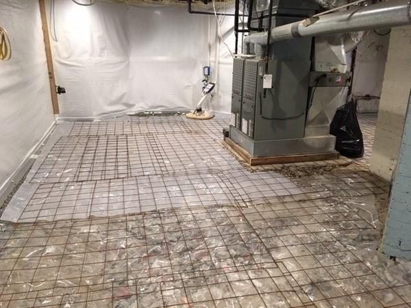 Before the concrete pour in Providence, Rhode Island