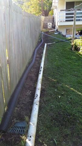 Buried Discharge Line and LawnScape