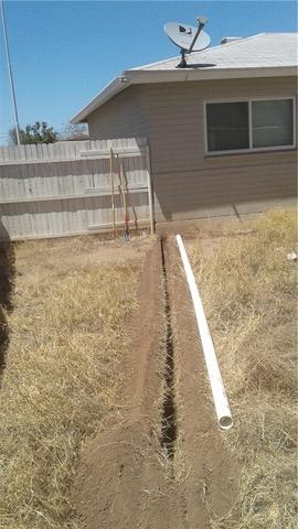 Drainage pipe being prepared