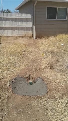 Drainage pipe installed