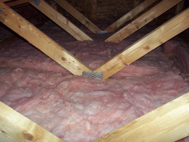 Fiberglass present in attic