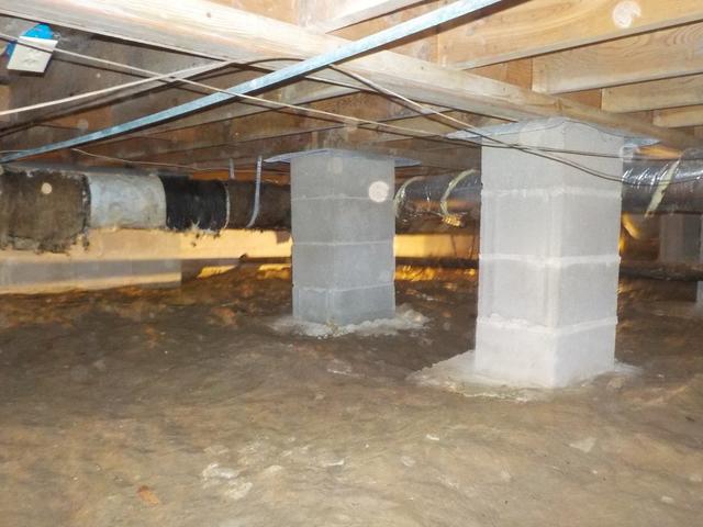 Exposed dirt floors