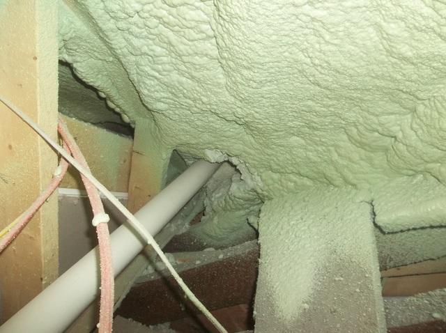 Attic Ceiling with Exposed Piping