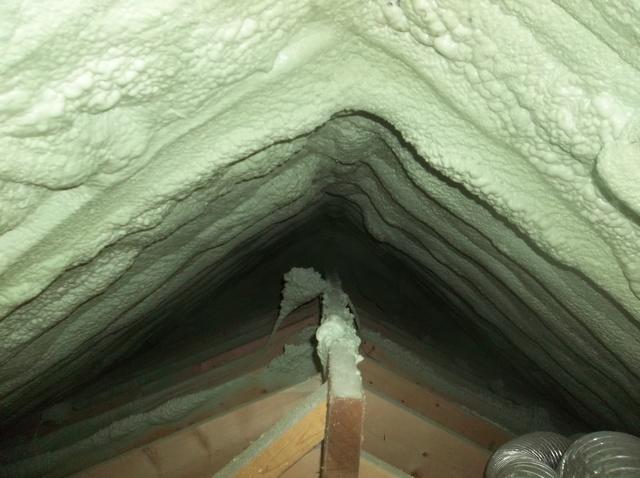 Another view of the Attic after Spray Foam Insulation was Installed