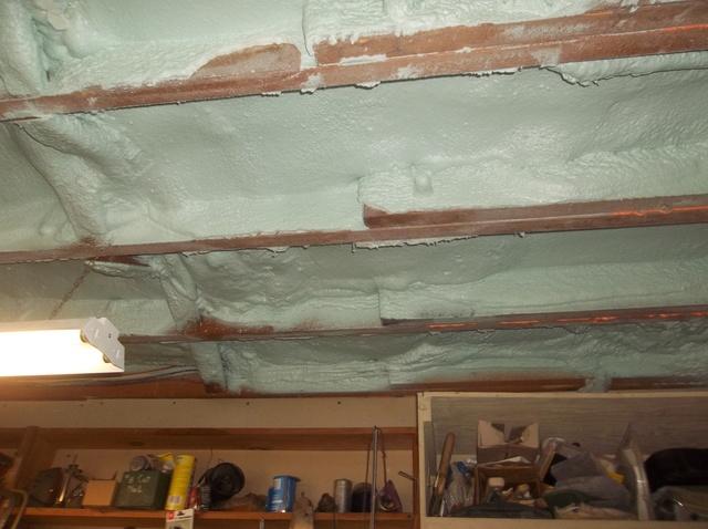 Insulation done by Spray Foaming the ceiling.