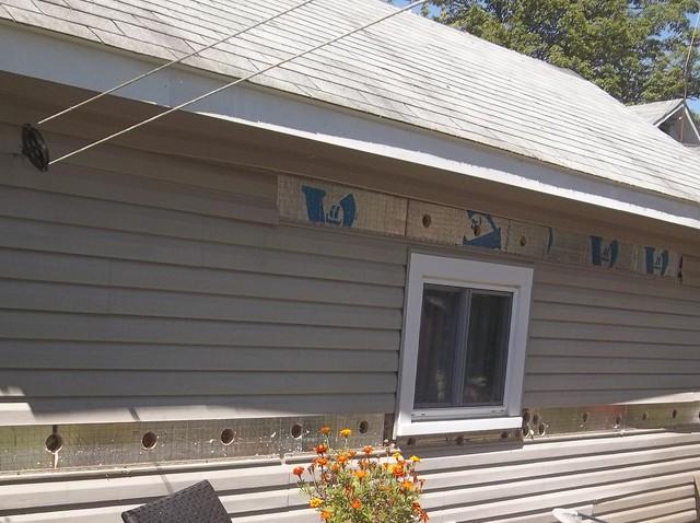 Exterior Walls Being Prepared for TruSoft Insulation