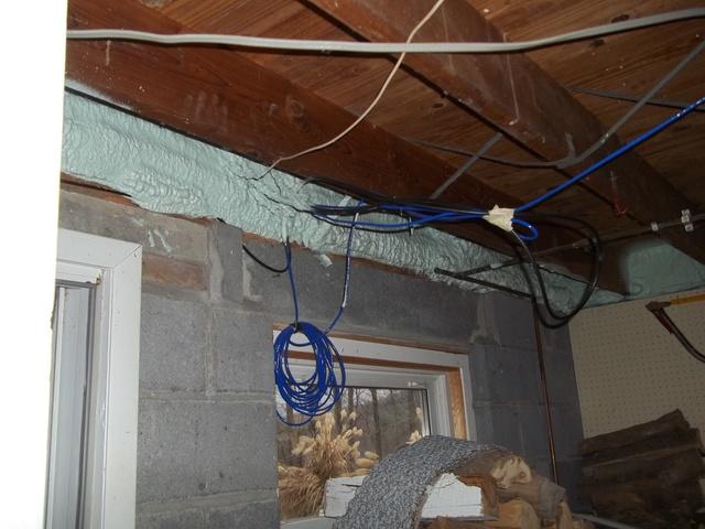 Leaky Rim Joist Fixed by Installing Spray Foam Insulation