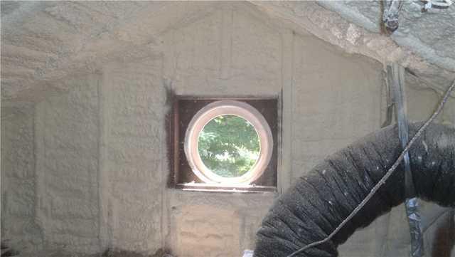 Another Shot of the Spray Foam Insulation in this Attic