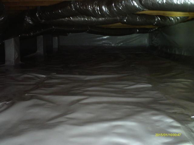 Now with the crawl space completely encapsulated, the homeowner can eliminate all muddy floors, kill all mold growth, and can have cleaner air flow through the home.