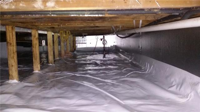 Vapor barrier installed