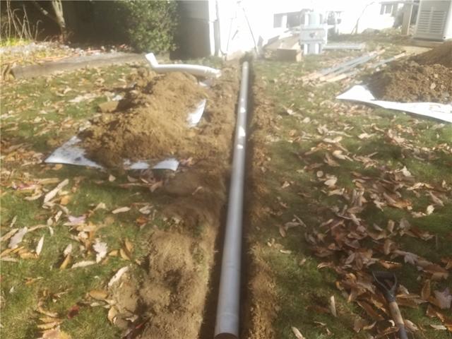 Discharge Pipe Installed