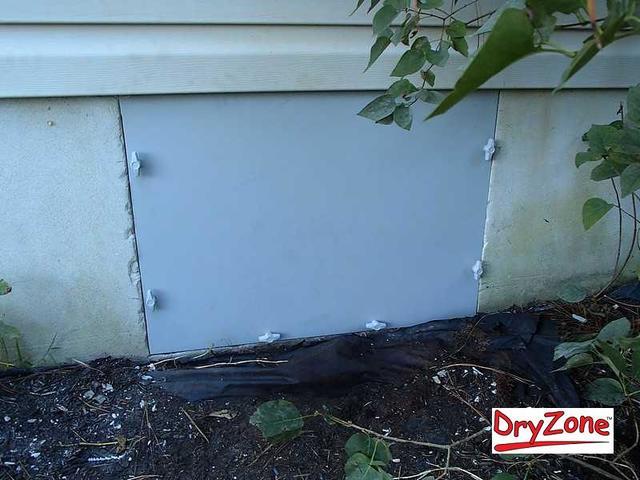 Crawl space door