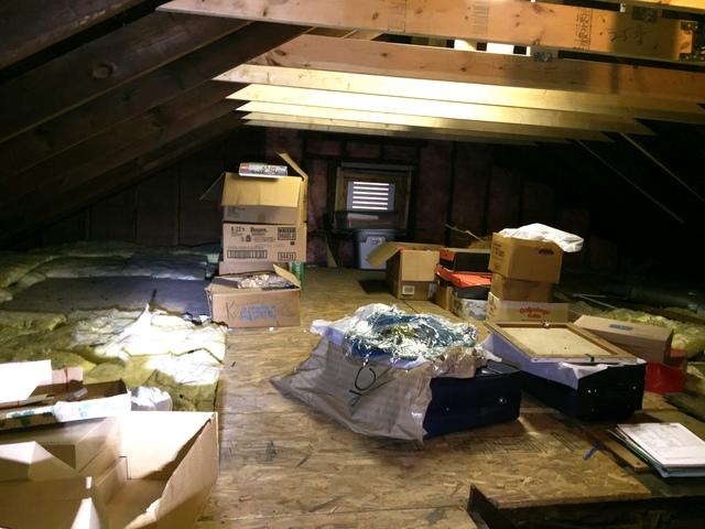 Before: Uninsulated attic storage