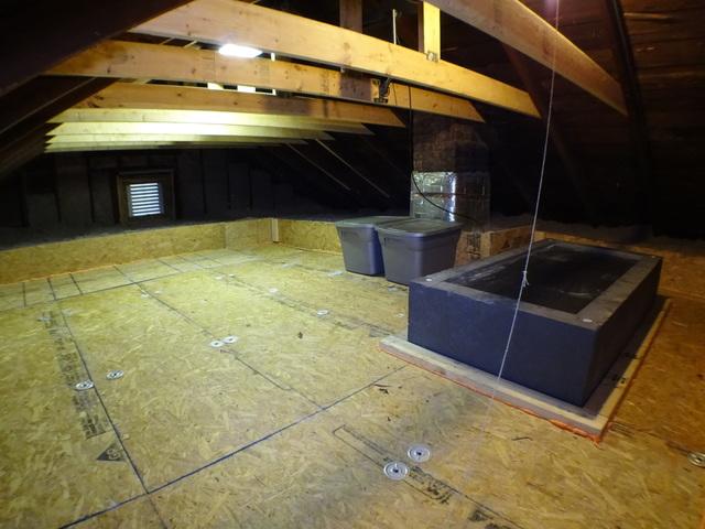 After: Attic storage area