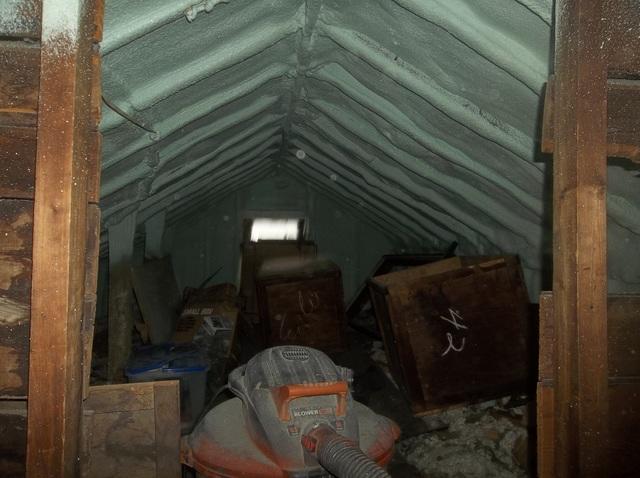 Spray Foam Installed In Attic