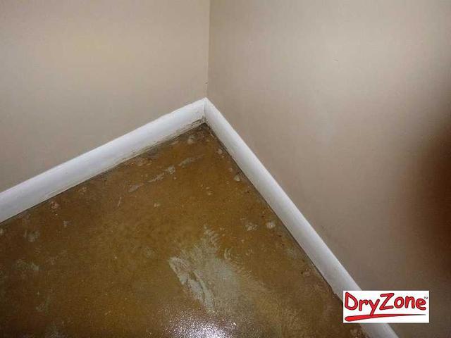 Wet floors of Harbeson, DE home after the carpet was removed