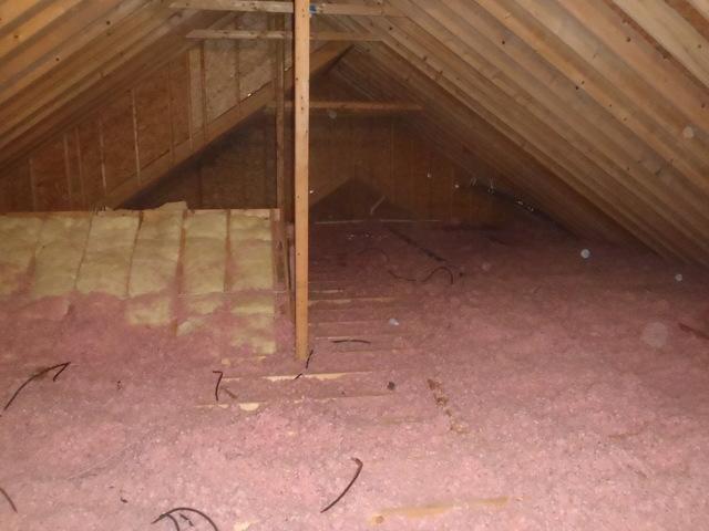 We Found Pink Fiberglass Insulation in This Millsboro, DE Attic