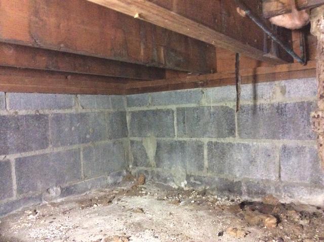 Prepping the area for the new insulation