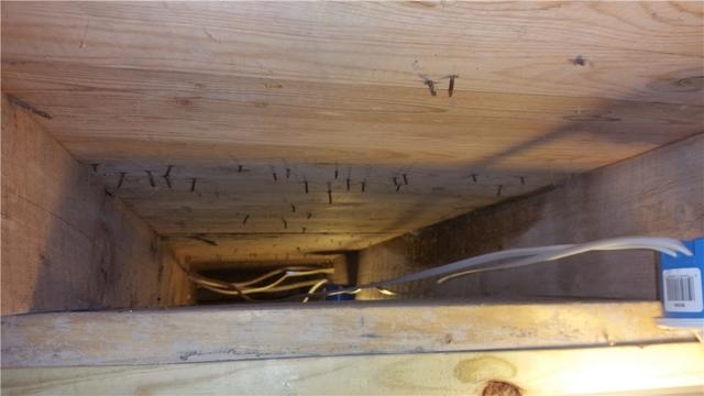 Some areas without any insulation at all