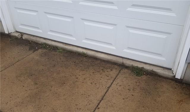 Sunken Concrete Leading Into Garage