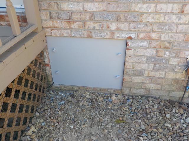 New crawl space door