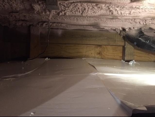 CleanSpace Liner Installed in Crawlspace
