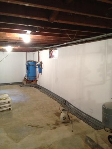 This BrightWall installation improved our customers basement