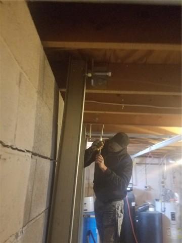 PowerBrace Stabilizes Bowing Wall