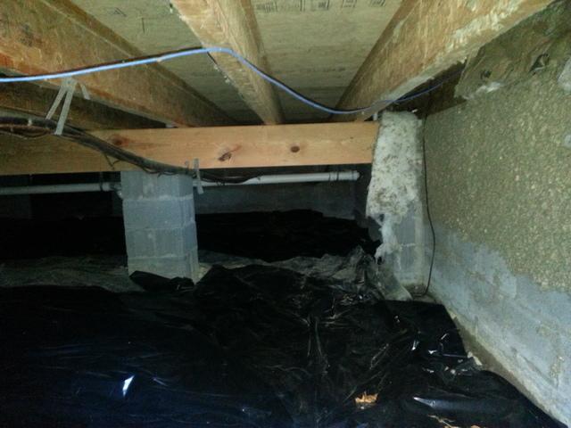 Dirty, musty crawl space