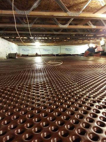 Dimple Roll in a Crawlspace in Fuquay