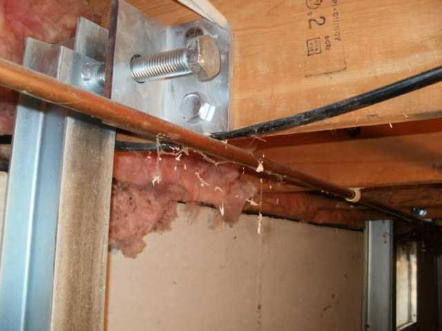 PowerBrace Secured to Joist