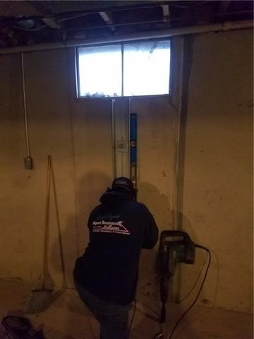 Wall Anchor Installed on Bowing Wall