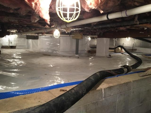 Pouring a new crawlspace floor