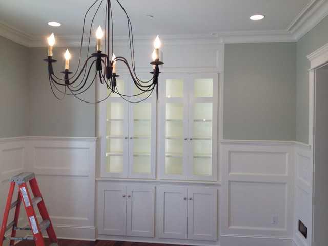 Dining room recessed cans and chandelier Installed