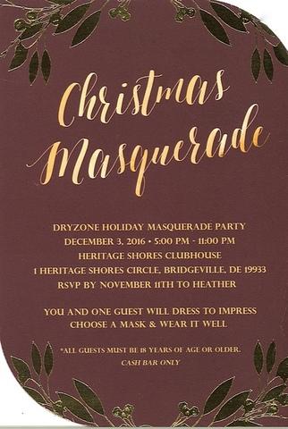 DryZone Christmas Masquerade Party 2016