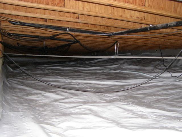 CleanSpace Liner installed in another area of crawlspace