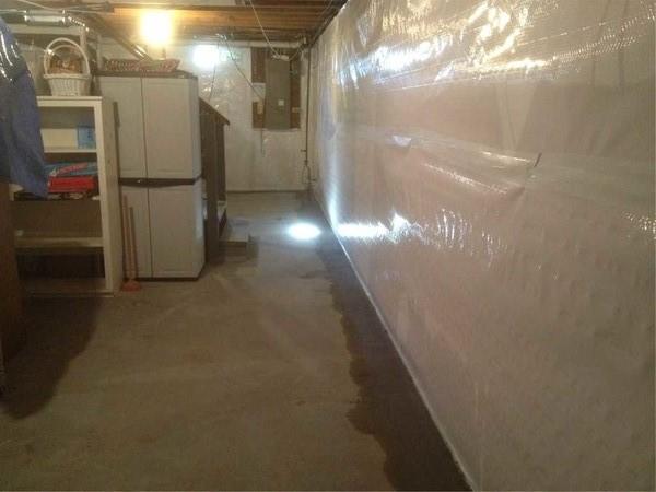 The Cleanspace wall is tucked behind the Waterguard to ensure no water can drip down the walls and onto your basement floor