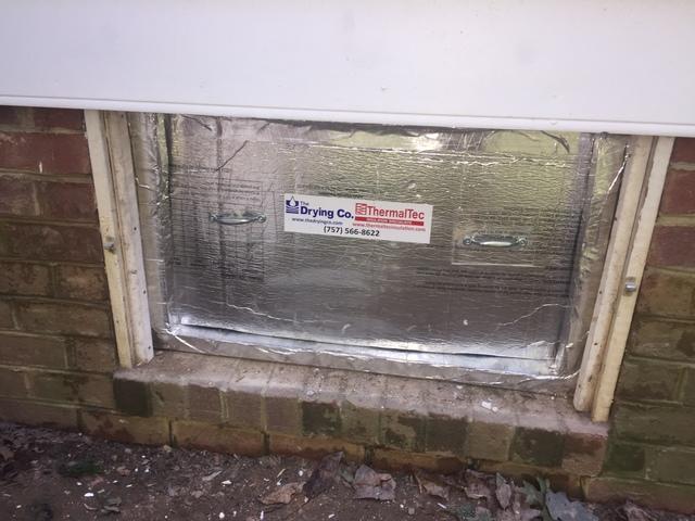 Friction fit crawl space access door