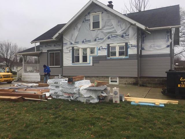 During Siding Installation in Fostoria, OH