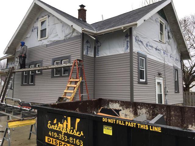 During Siding Installation in Fostoria, OH