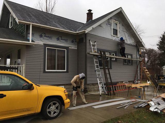 During Siding Installation in Fostoria, OH