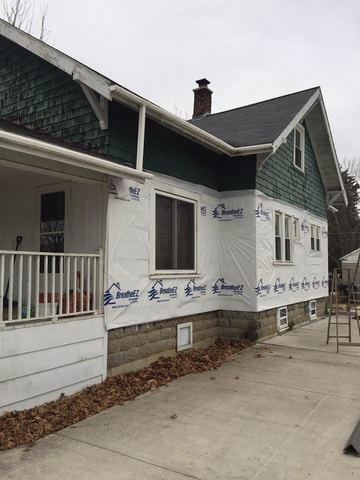 During Siding Installation in Fostoria, OH