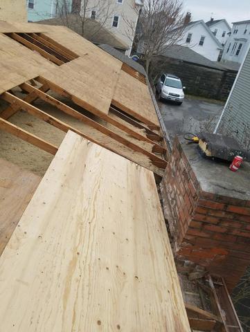 plywood shingles installed