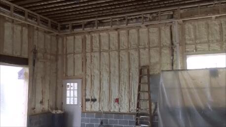 Spray foam insulation