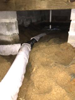 Installed drainage solution