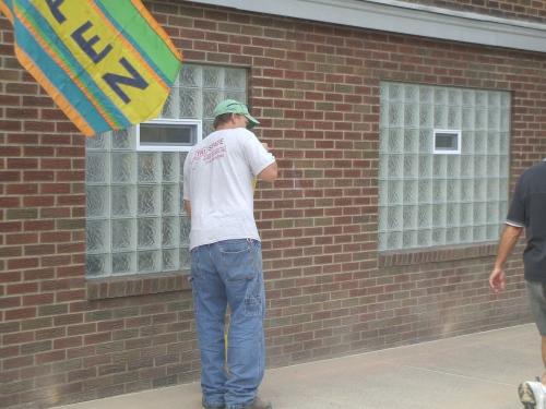 Commercial glass block window installation for Main St. in New Brighton, PA.