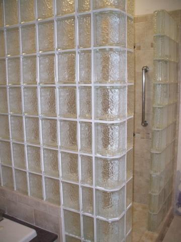 Glass Block Shower in Richmond, VA