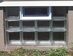 New glass block basement window installed by the experts at Glass Block Pro.